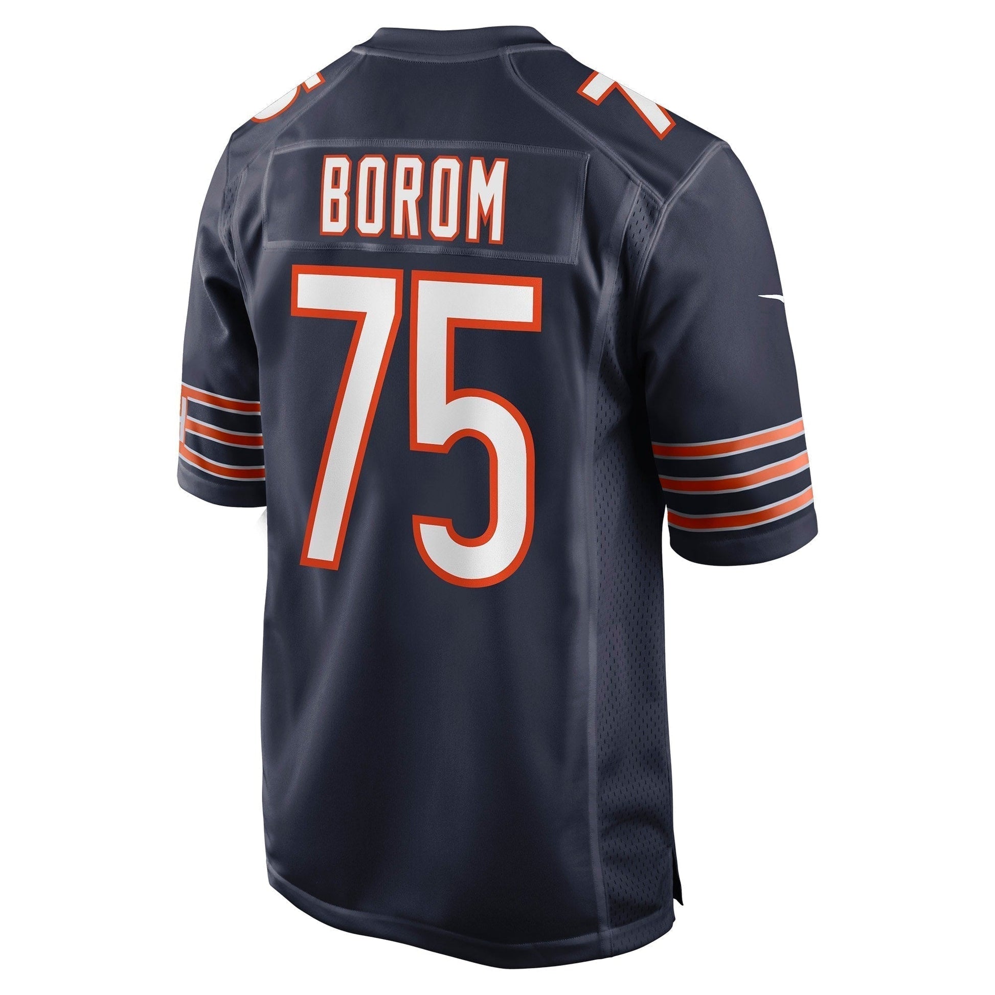 Larry Borom Chicago Bears Game Jersey - Navy football jersey product view 3