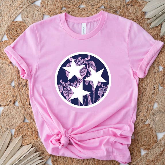 Iris Tri-Star Bubblegum Pink Tee Unisex T-shirt, Sweatshirt, Hoodie, Long Sleeve Tee - T-Shirt, Sweatshirt, Hoodie