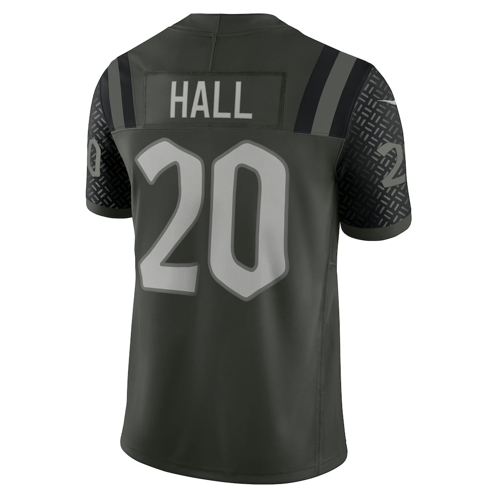 NY.Jets #20 Breece Hall Gotham Green 2025 Rivalries Collection Limited Jersey sports jersey product view 1
