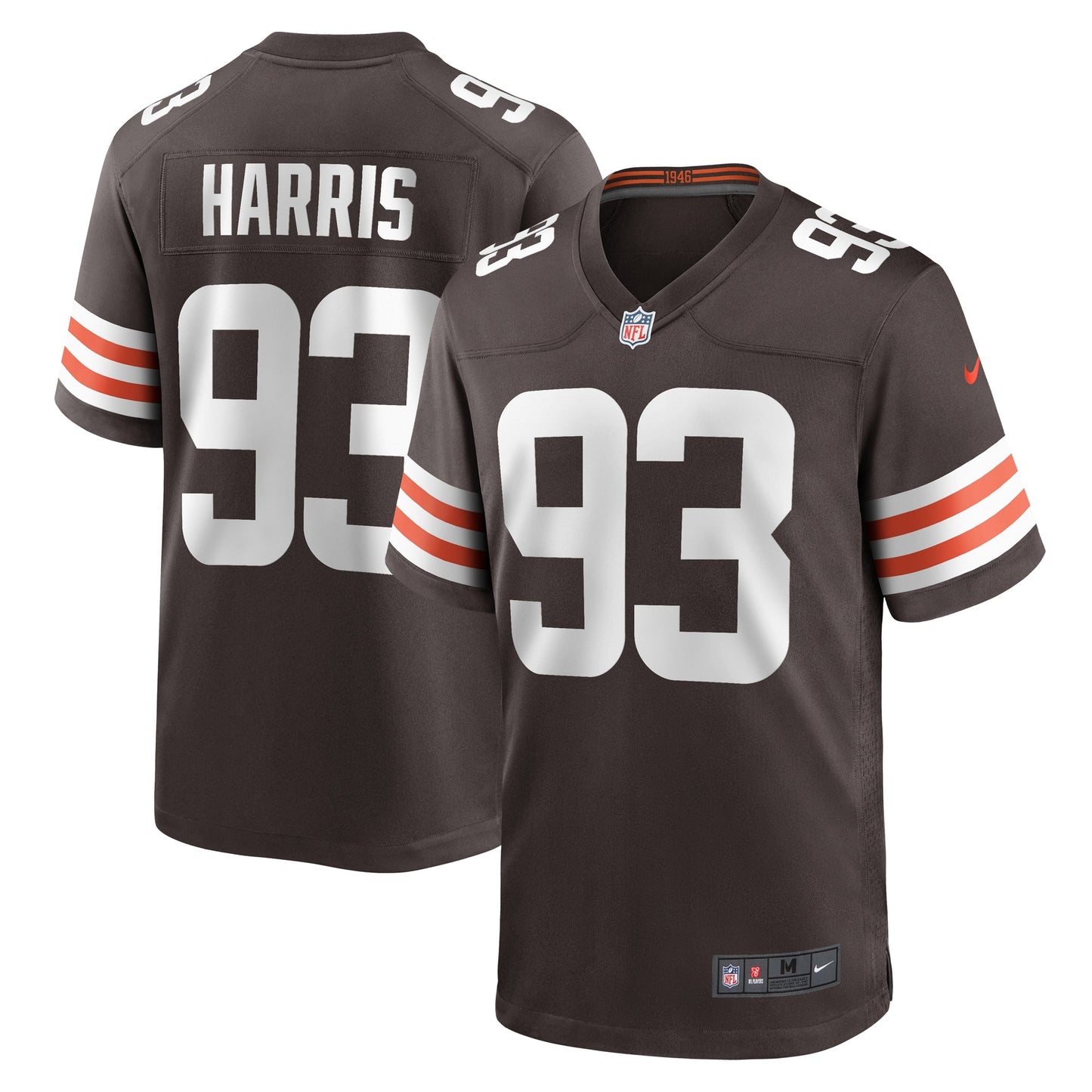 Shelby Harris Cleveland Browns Team Game Jersey - Brown football jersey product view 1