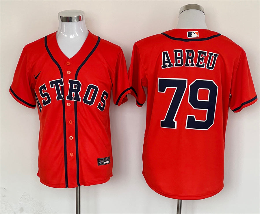 Men's Houston Astros Jose Abreu Orange Limited Player Jersey baseball jersey product view 1