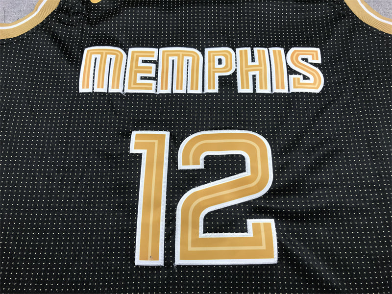Grizzlies #12 Black Select Edition Jersey basketball jersey product view 2