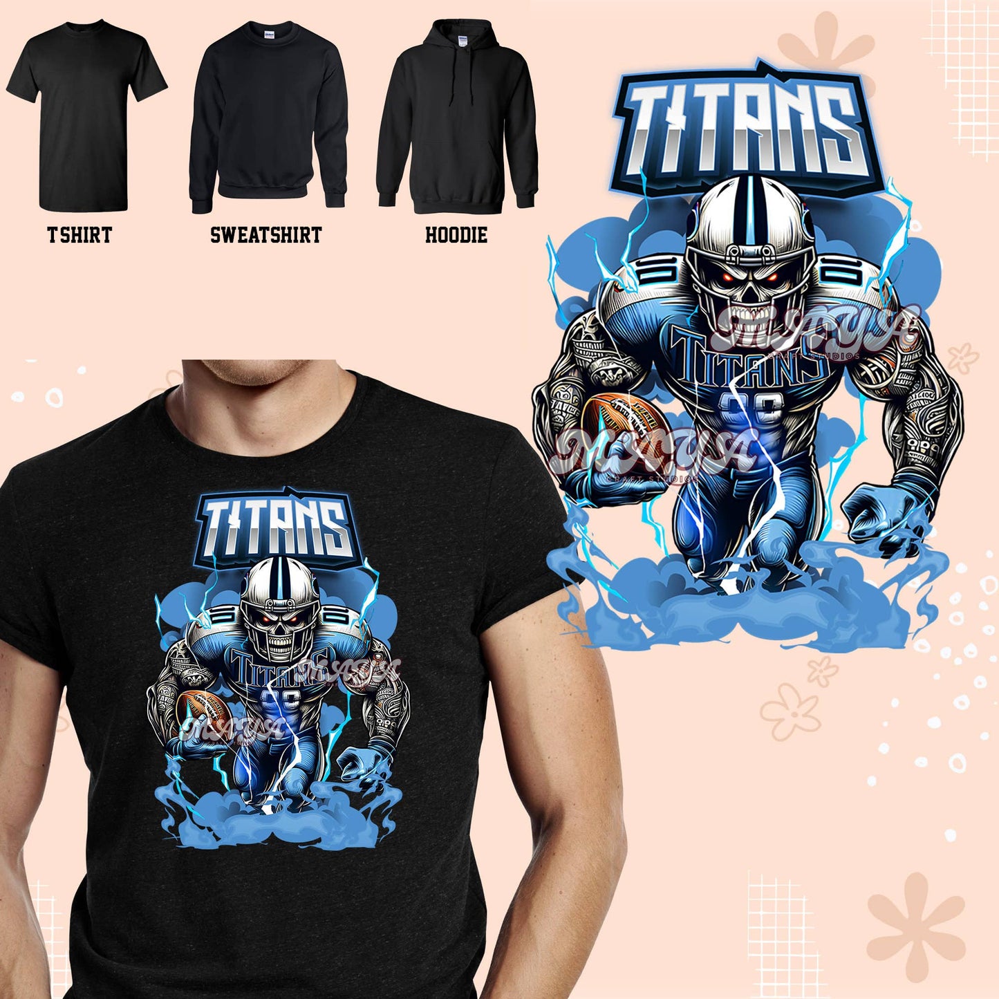 Game Day Shirt Tennessee Titans Mascot Mom Gift Unisex T-shirt, Sweatshirt, Hoodie, Long Sleeve Tee - T-Shirt, Sweatshirt, Hoodie