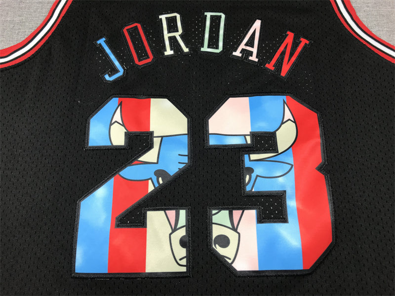 Bulls #23 multi-colored jersey basketball jersey product view 3
