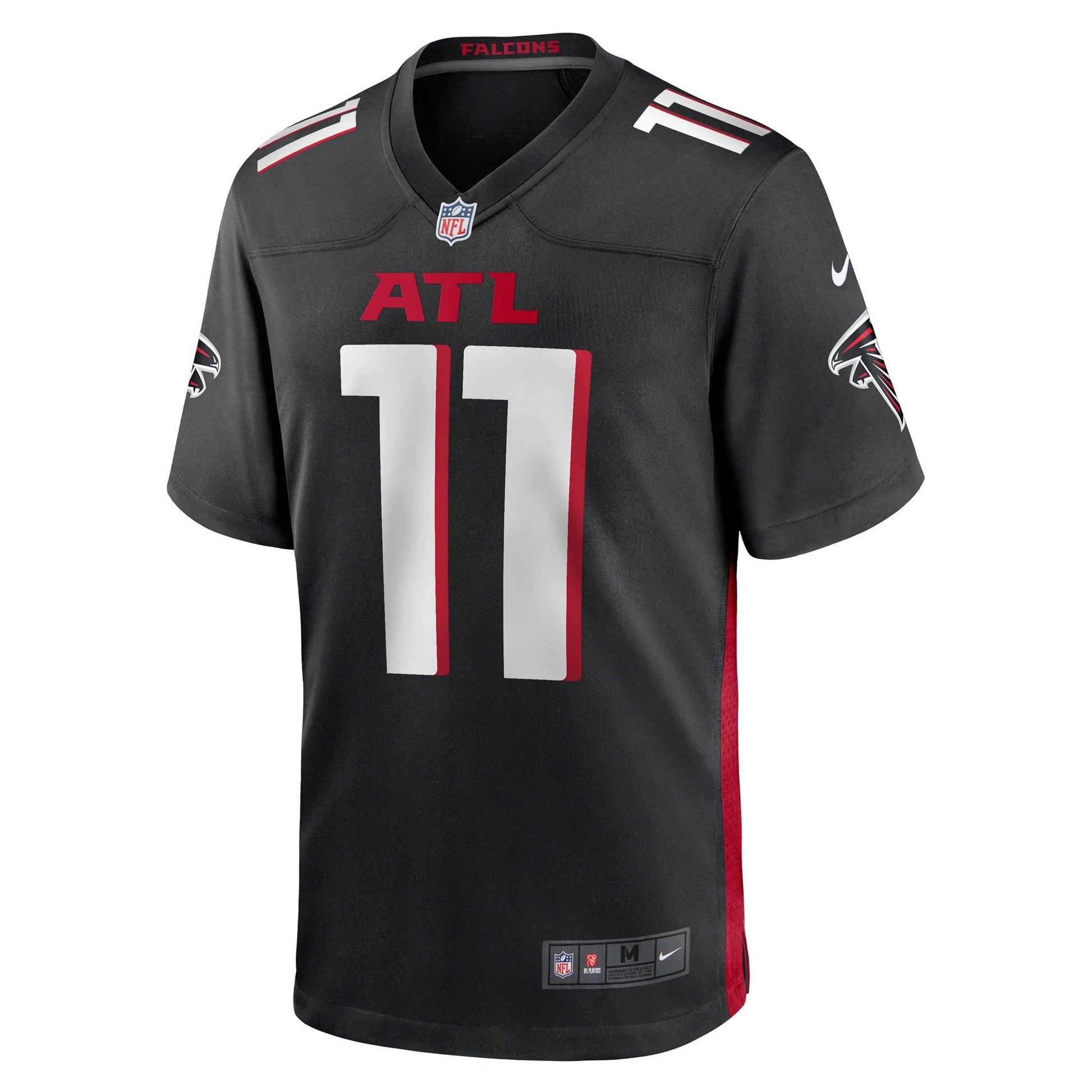 Logan Woodside Atlanta Falcons Team Game Jersey - Black football jersey product view 2