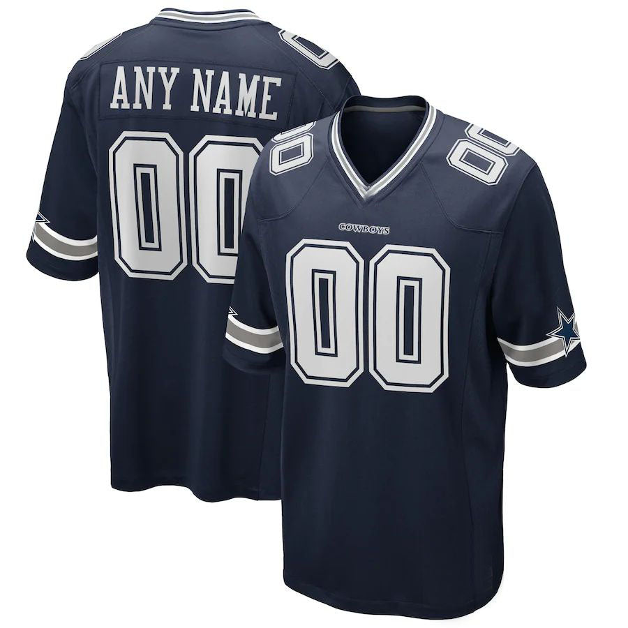 Custom1 Dallas Cowboys Navy Game Jersey1 Stitched Football Jerseys football jersey product view 1