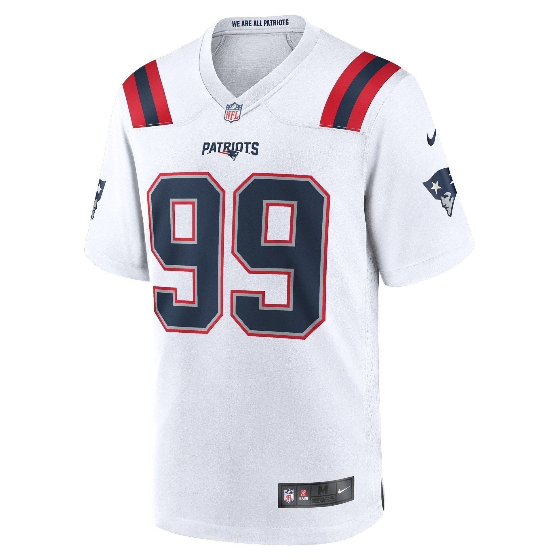 Keion White New England Patriots Game Jersey - White football jersey product view 2