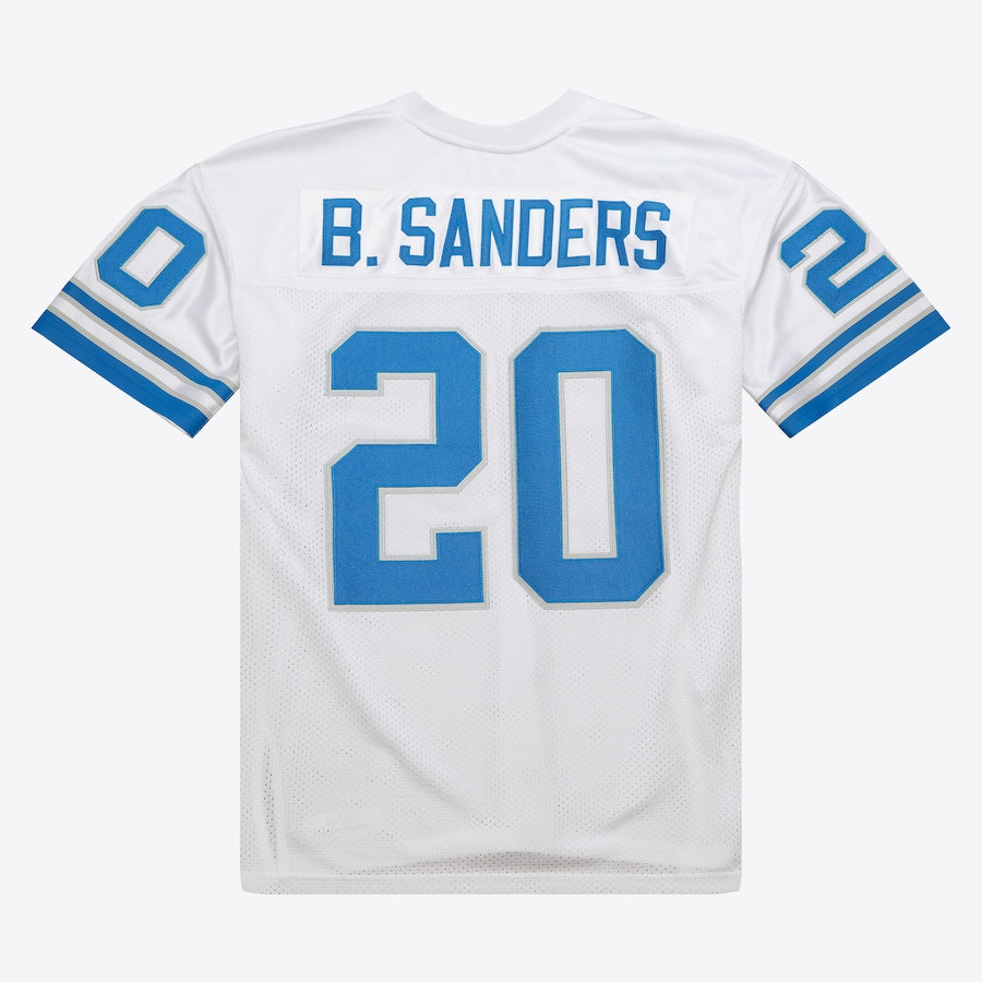 Men's Barry Sanders White Detroit Lions 1994 Jersey football jersey product view 2