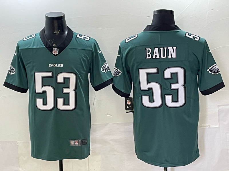 Men's Philadelphia Eagles Caleb Baun Midnight Green Game Player Jersey football jersey product view 1