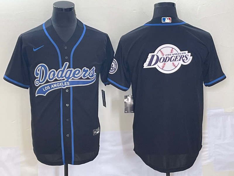 Men's Los Angeles Dodgers Black Player Jersey Joint Edition baseball jersey product view 1