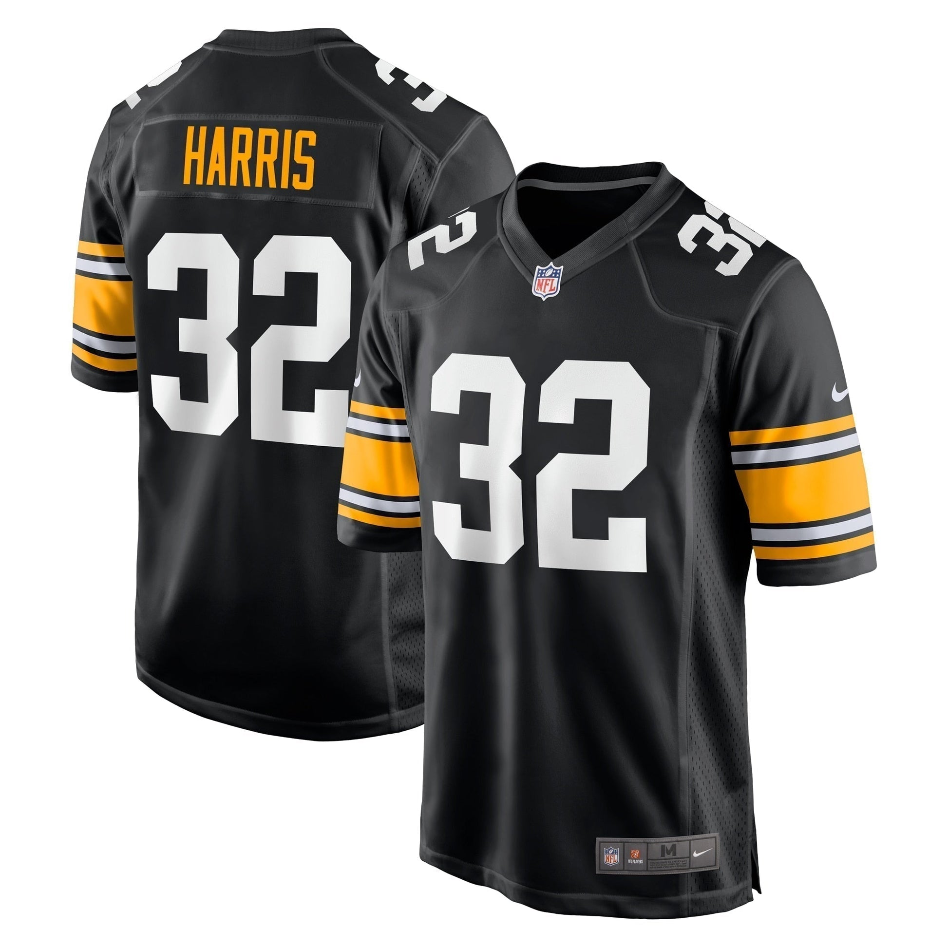 Franco Harris Pittsburgh Steelers Alternate Retired Jersey - Black football jersey product view 1