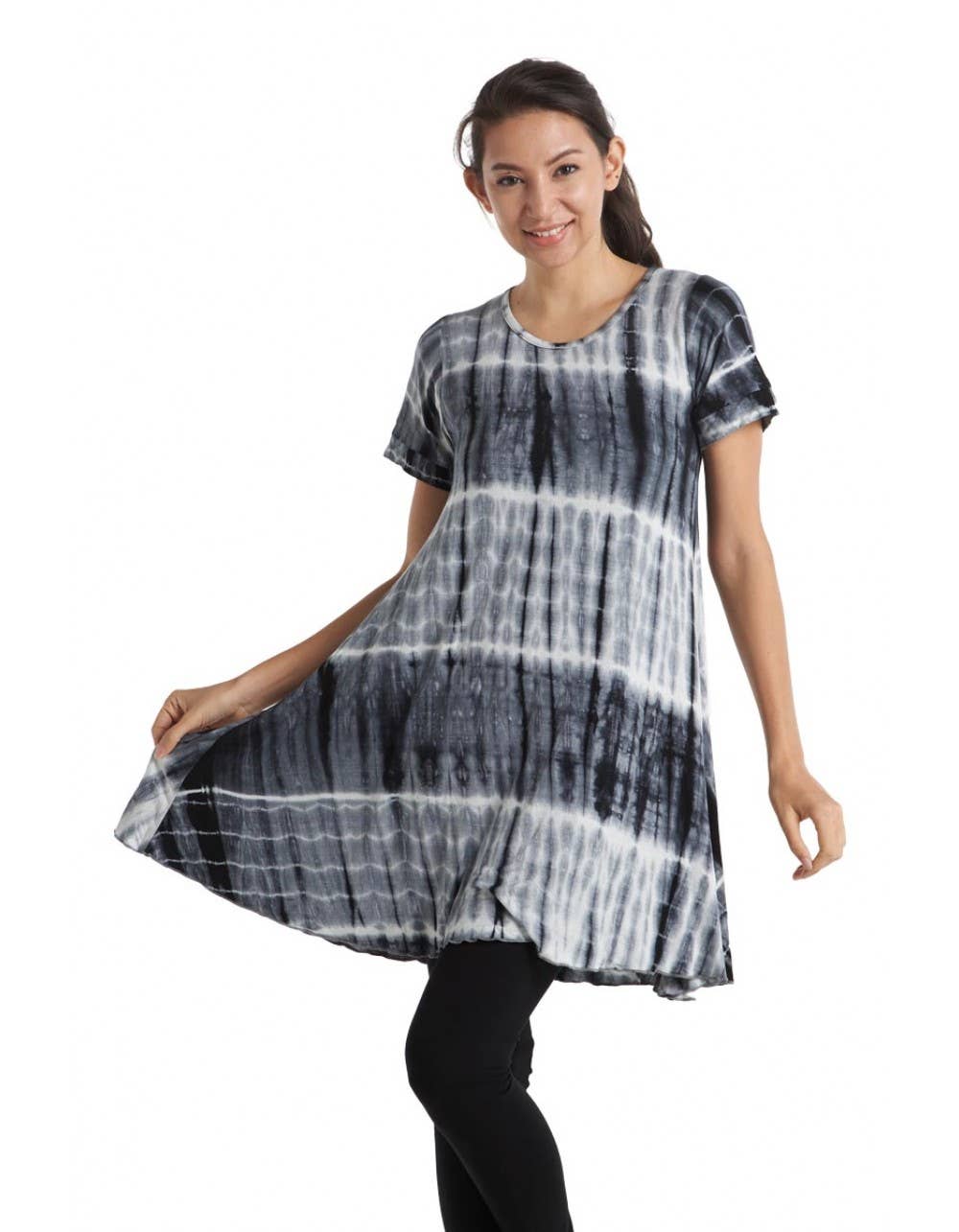 Tie-Dye Short Sleeves Tunic Top (KT-1192PK) Unisex T-shirt, Sweatshirt, Hoodie, Long Sleeve Tee - T-Shirt, Sweatshirt, Hoodie
