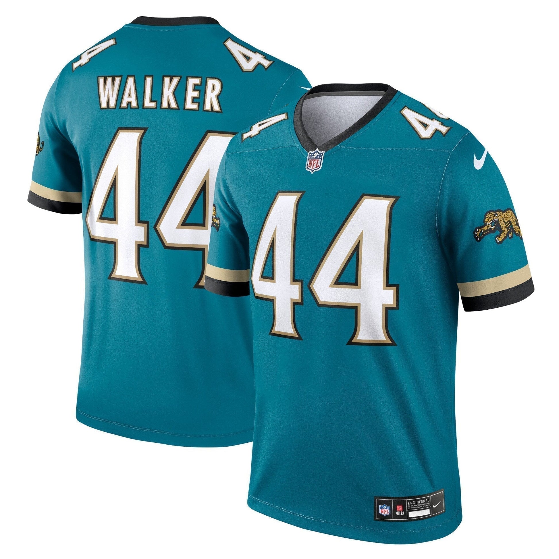 Travon Walker Jacksonville Jaguars Prowler Throwback Legend Jersey - Teal football jersey product view 1