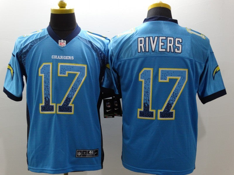 Men's Los Angeles Chargers Philip Rivers #17 Blue Game Player Jersey1 football jersey product view 1