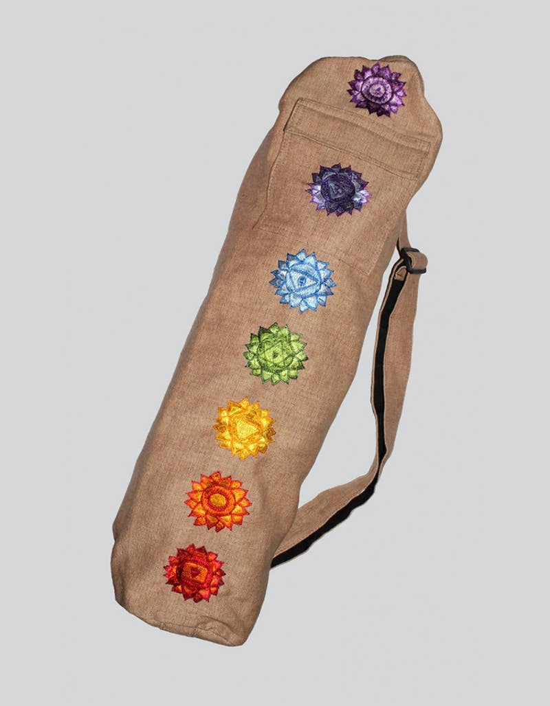 Cotton Fabric 7 Chakras Yoga Bag (Code-470) Unisex T-shirt, Sweatshirt, Hoodie, Long Sleeve Tee - T-Shirt, Sweatshirt, Hoodie