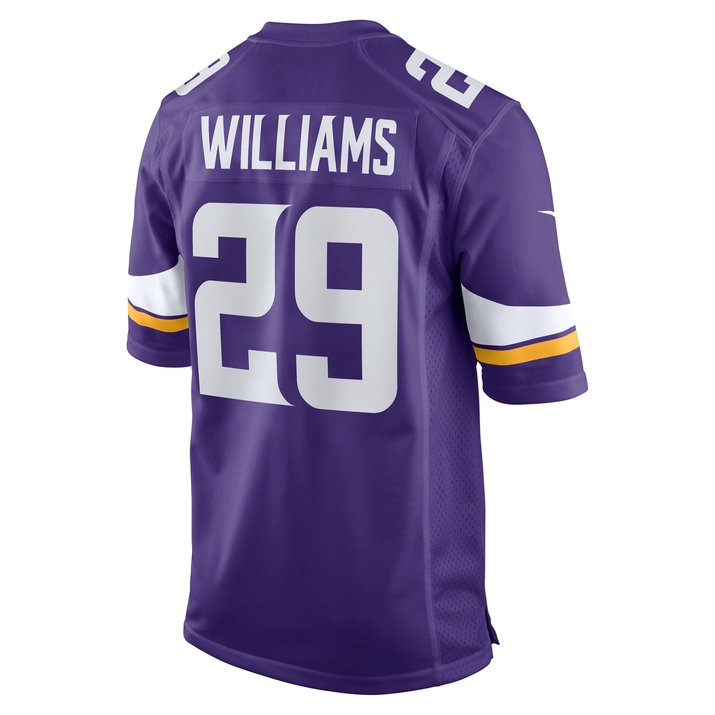 Joejuan Williams Minnesota Vikings Game Jersey - Purple football jersey product view 3