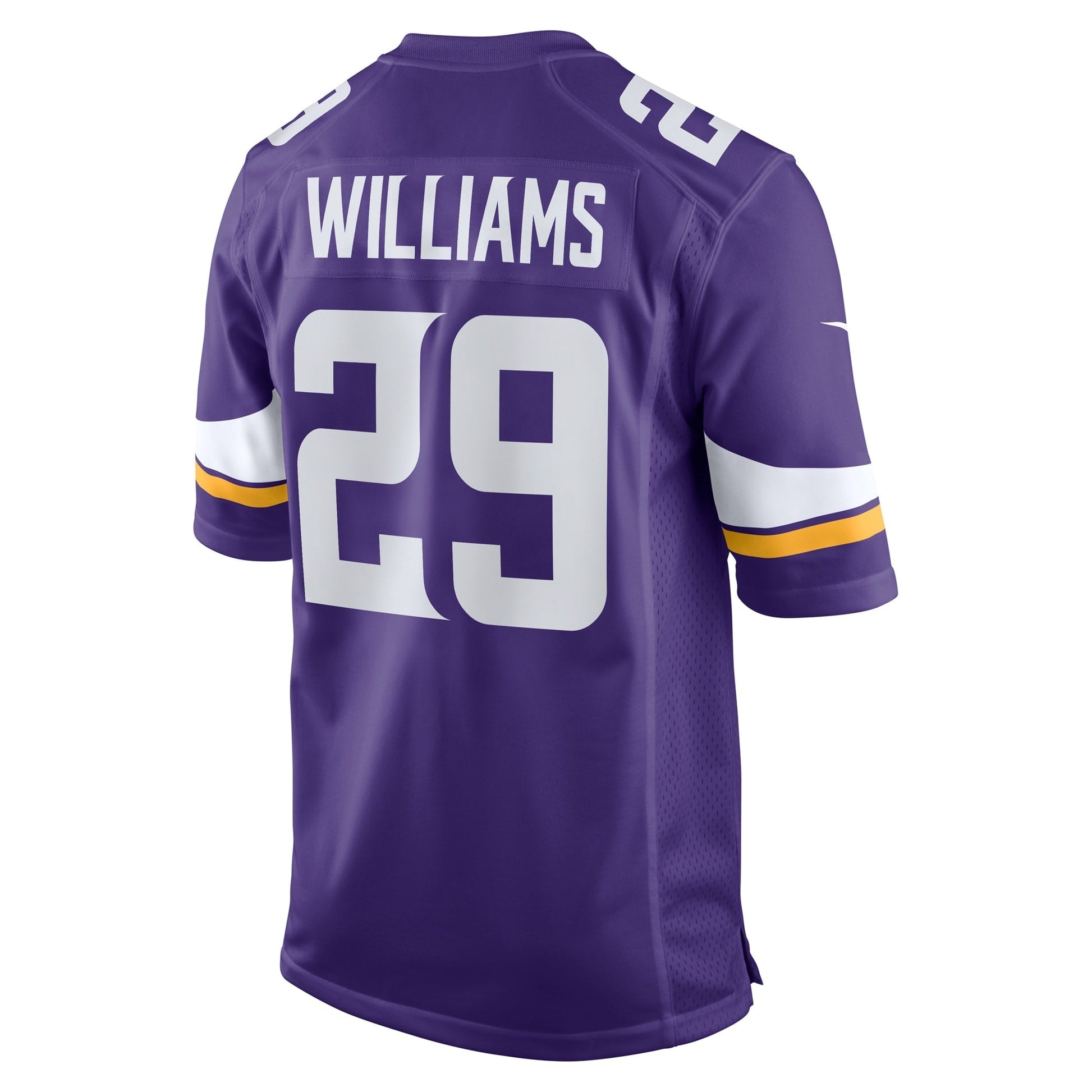 Joejuan Williams Minnesota Vikings Game Jersey - Purple football jersey product view 3