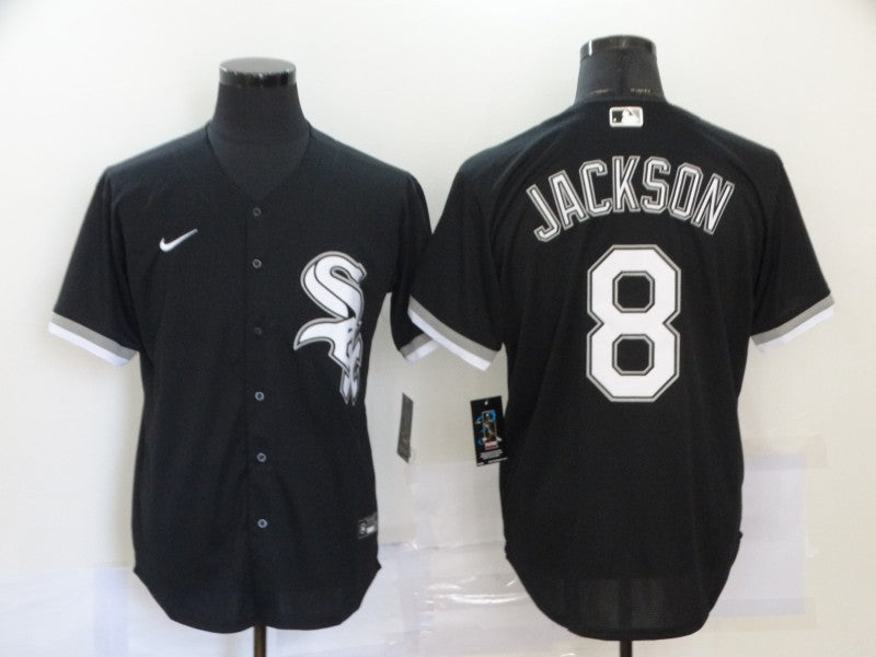 Men's Chicago White Sox Bo Jackson Black Replica Baseball Jersey baseball jersey product view 1