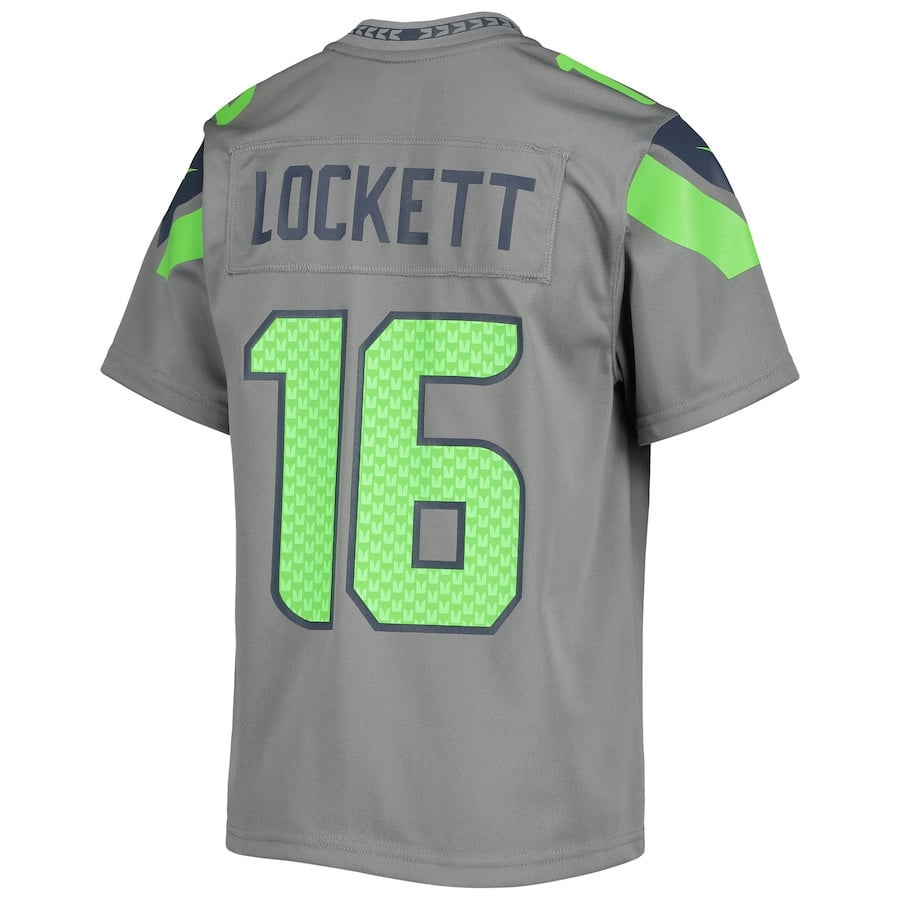 Custom Seattle Seahawks InvertedTeam Game Jersey - Gray football jersey product view 3