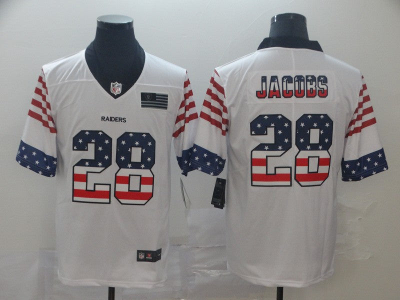 Men's Las Vegas Raiders Josh Jacobs #28 White Alternate Game Jersey1 football jersey product view 1