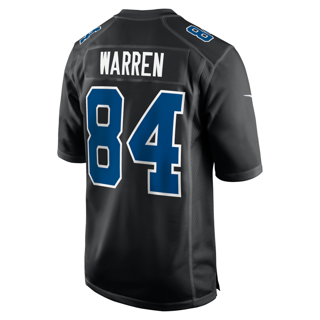 IN.Colts #84 Tyler Warren Carbon Black Fashion Game Jersey football jersey product view 1