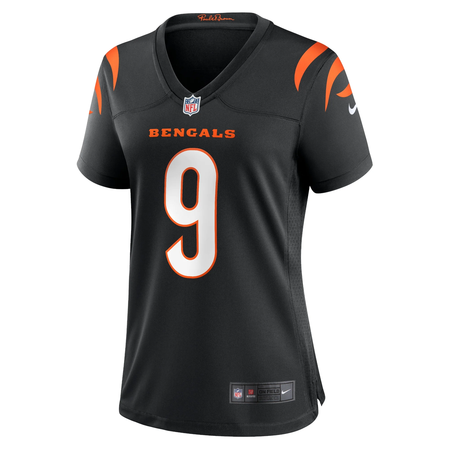 Women's Joe Burrow Black Cincinnati Bengals Player Game Jersey football jersey product view 2