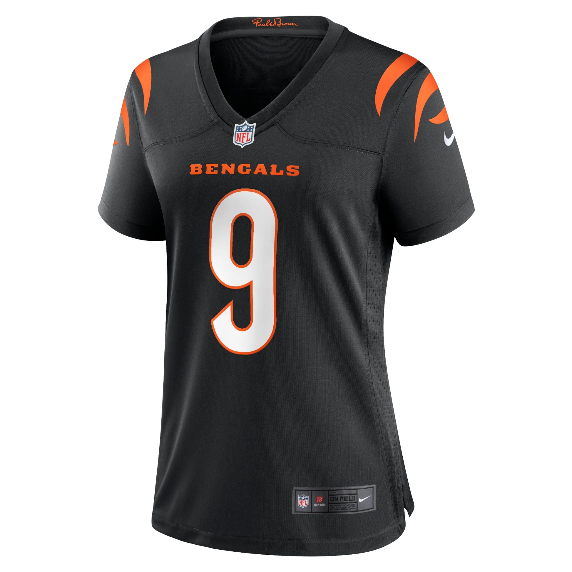 Women's Joe Burrow Black Cincinnati Bengals Player Game Jersey football jersey product view 2