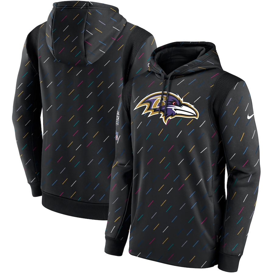 Men's Baltimore Ravens 2021 Salute to Service Hoodie Black football jersey product view 1