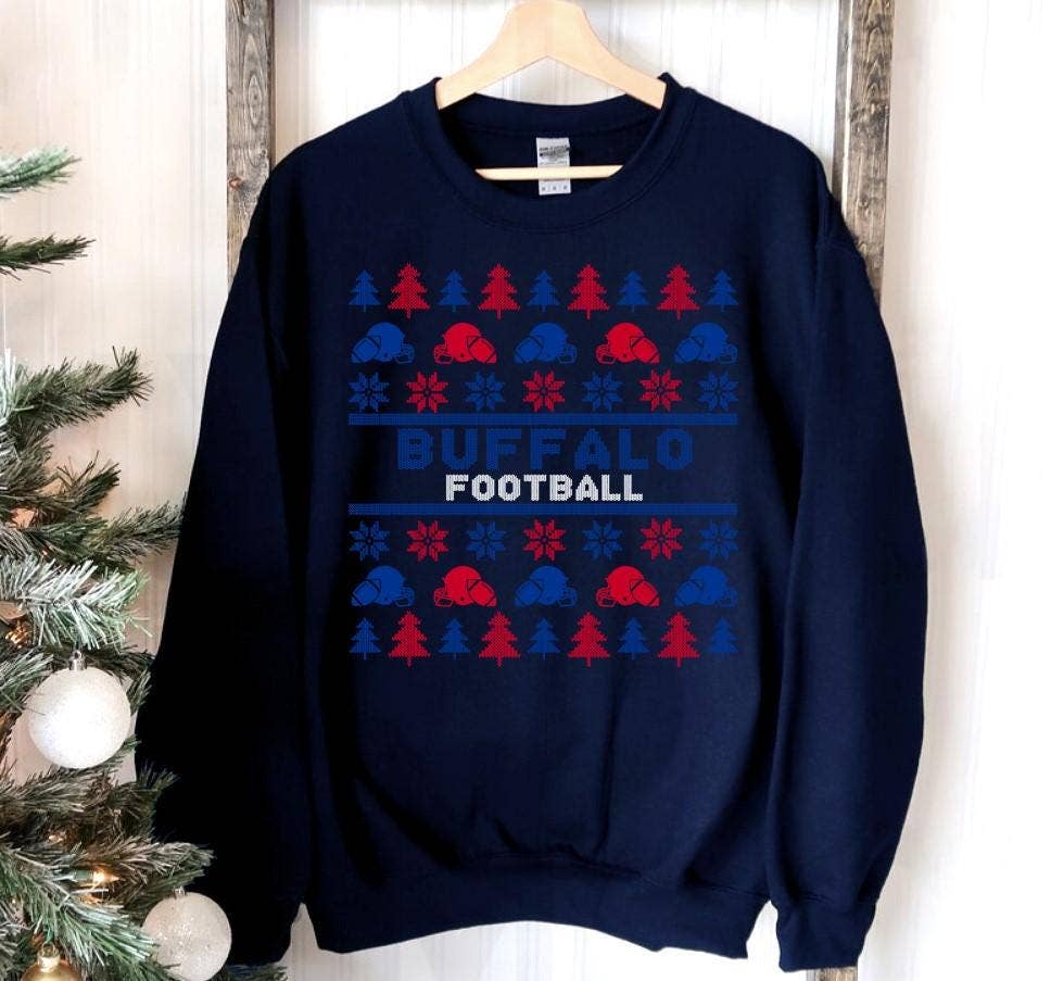 Buffalo Football Ugly Christmas Vintage Sweatshirt Unisex T-shirt, Sweatshirt, Hoodie, Long Sleeve Tee - T-Shirt, Sweatshirt, Hoodie