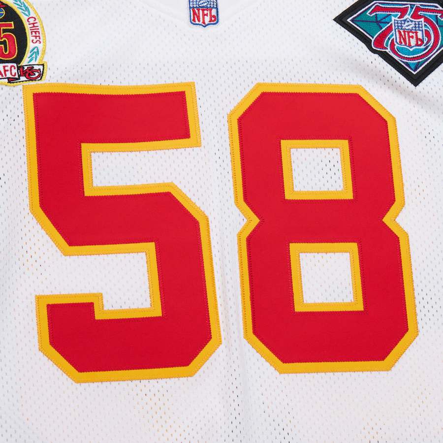 Mens Derrick Thomas White Kansas City Chiefs 1994 Jersey football jersey product view 3