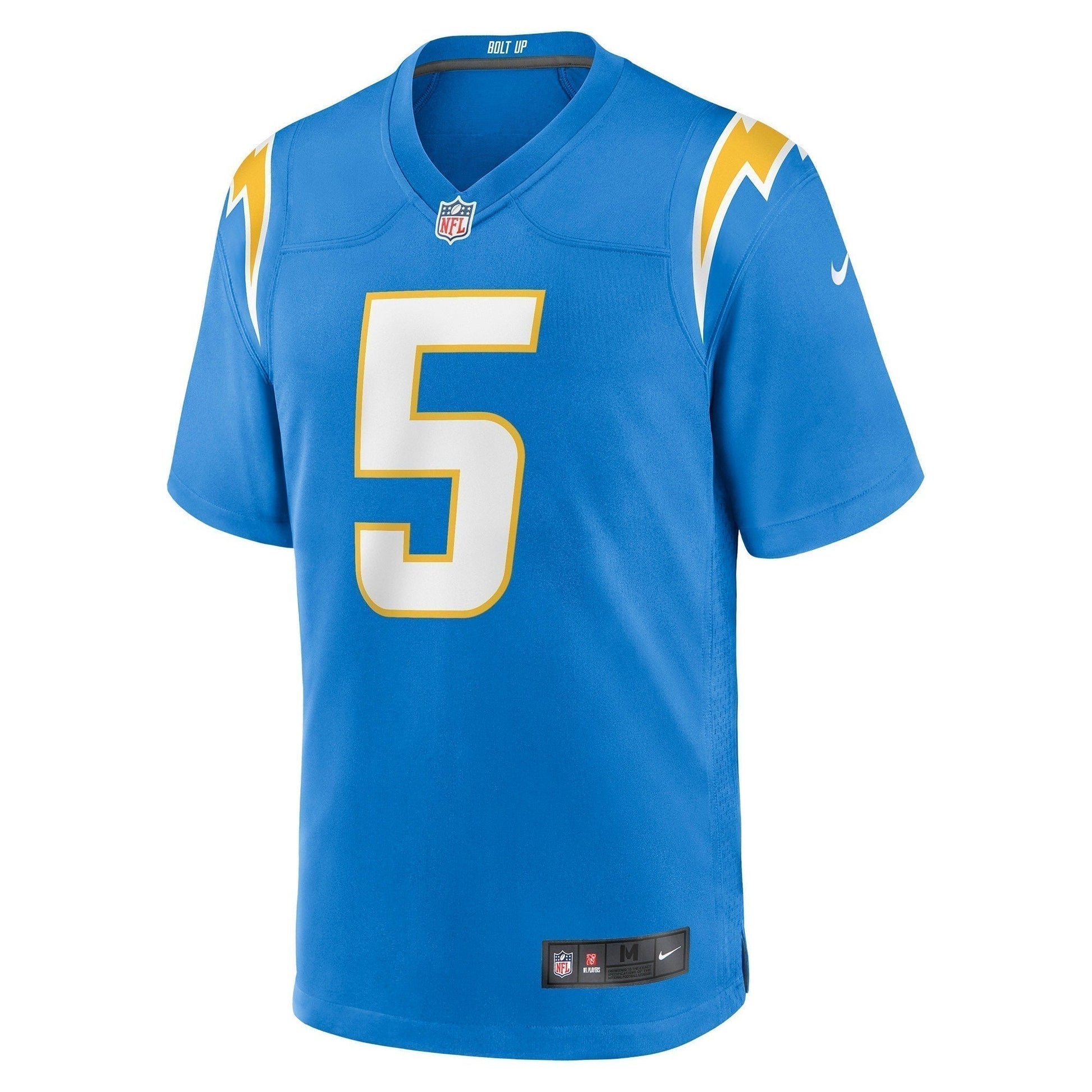 Joshua Palmer Los Angeles Chargers Game Jersey - Powder Blue football jersey product view 2