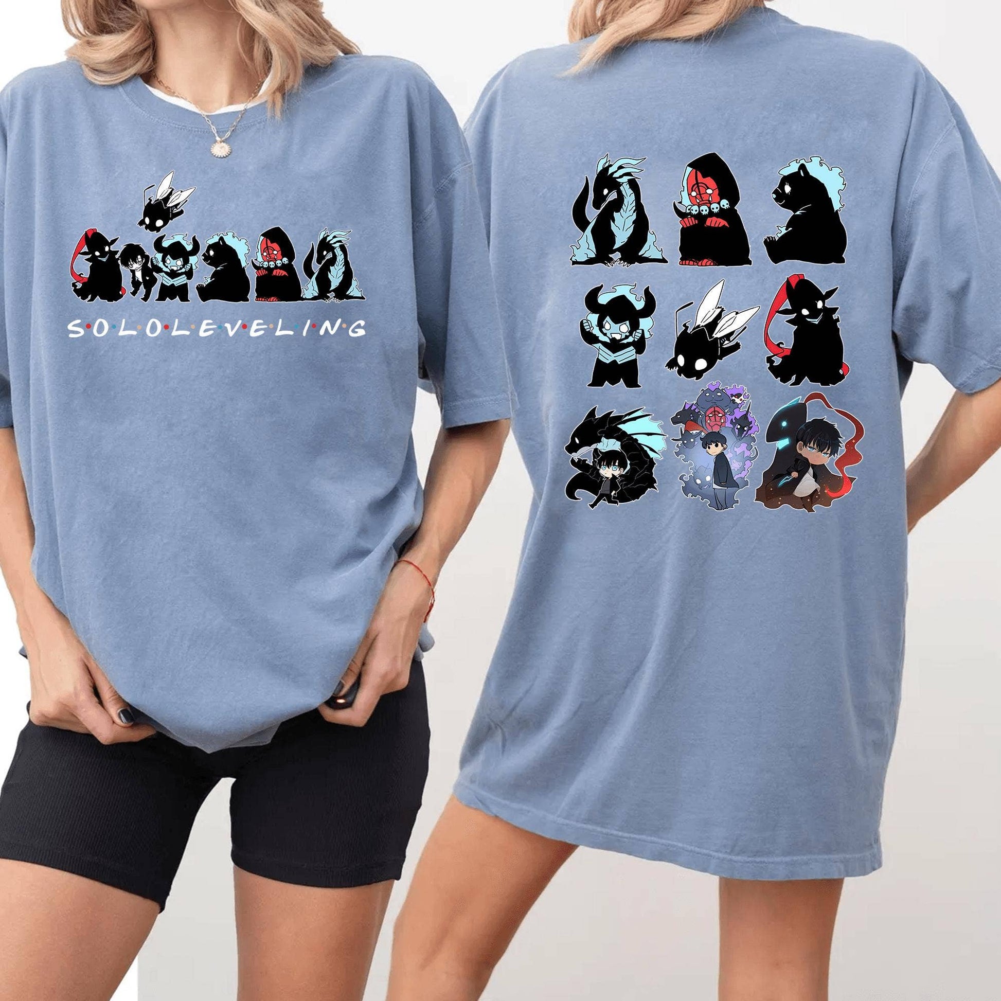Solo Leveling Sung Jin Woo Anime Shirt Gift For Him Unisex T-shirt, Sweatshirt, Hoodie, Long Sleeve Tee - T-Shirt, Sweatshirt, Hoodie