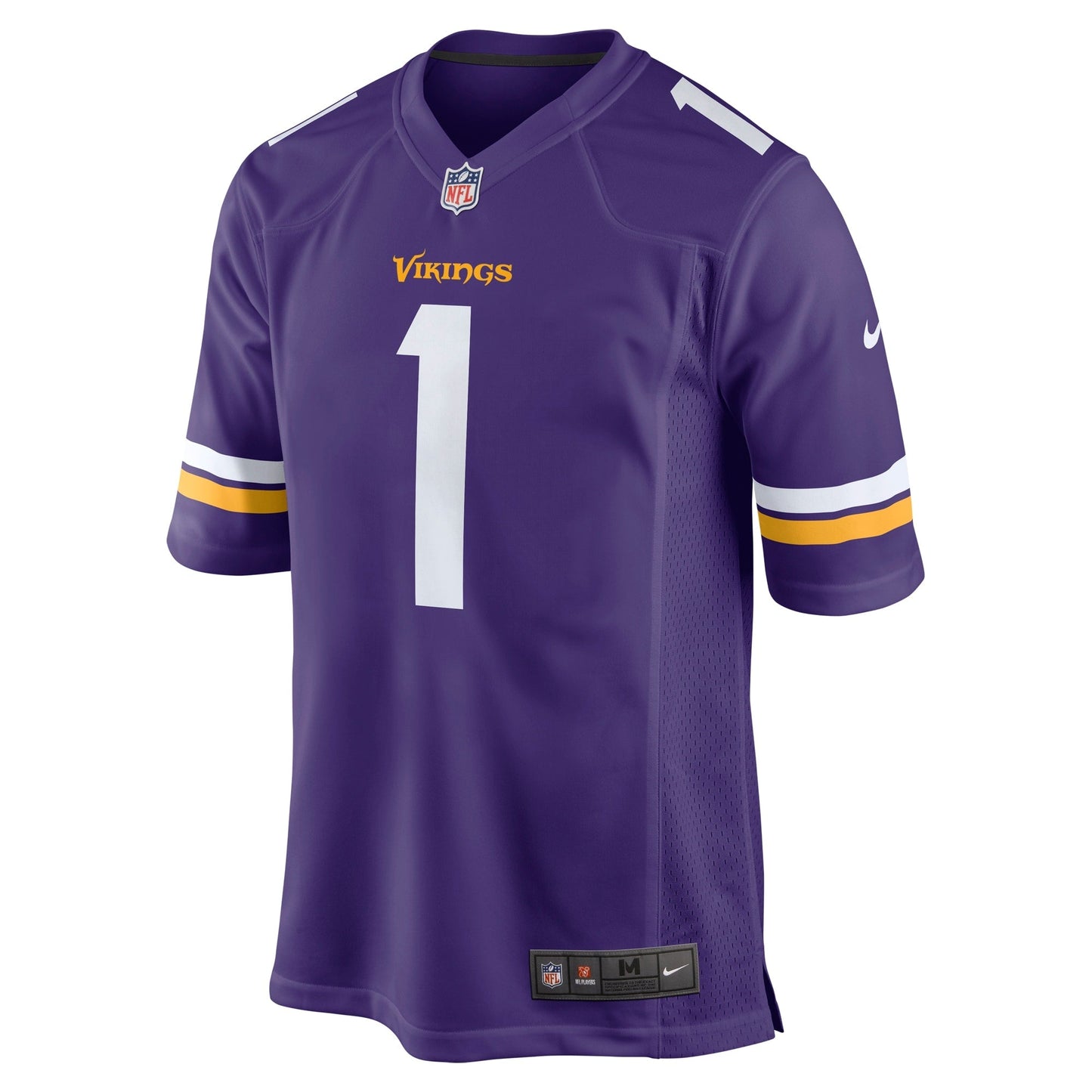 Number 1 Dad Minnesota Vikings Game Jersey - Purple football jersey product view 2