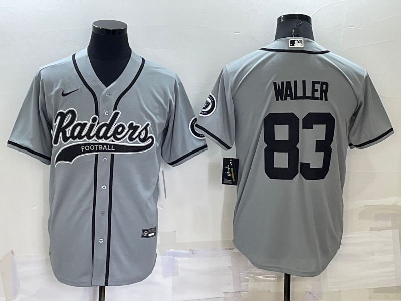 Men's Las Vegas Raiders Darren Waller #83 Gray Game Jersey1 Joint Edition football jersey product view 1