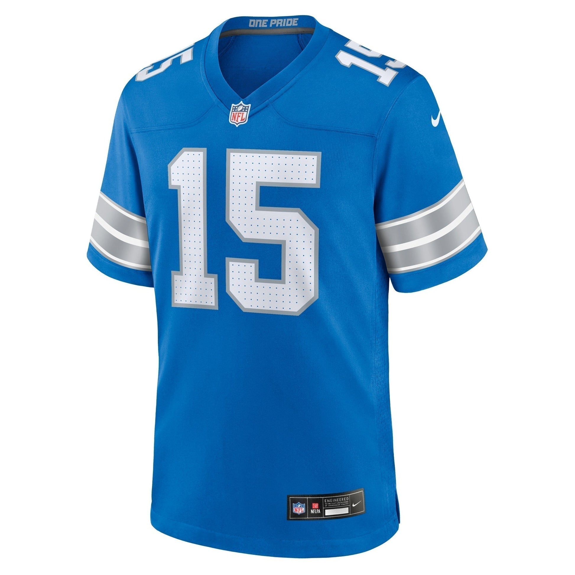 Ennis Rakestraw Jr. Detroit Lions Team Game Jersey - Blue football jersey product view 2