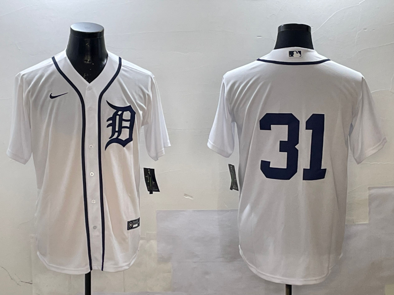 Men's Detroit Tigers Riley Greene White Player Jersey baseball jersey product view 1