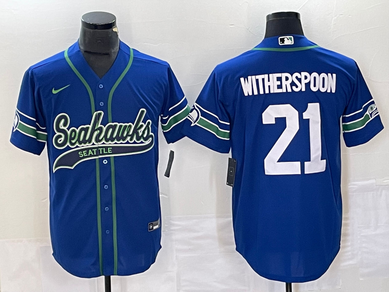 Men's Seattle Seahawks Devon Witherspoon Royal Alternate Legend Player Jersey Joint Edition football jersey product view 1