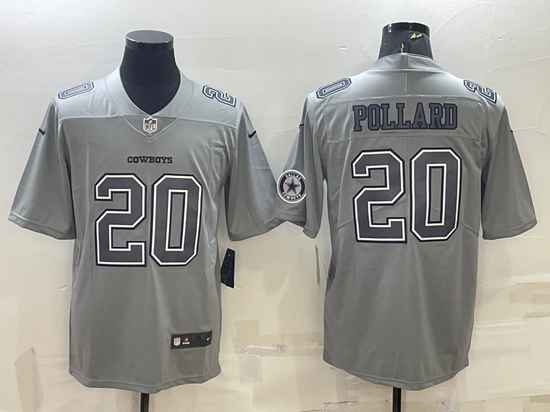 Men's Dallas Cowboys Tony Pollard Gray Atmosphere Fashion Game Jersey football jersey product view 1