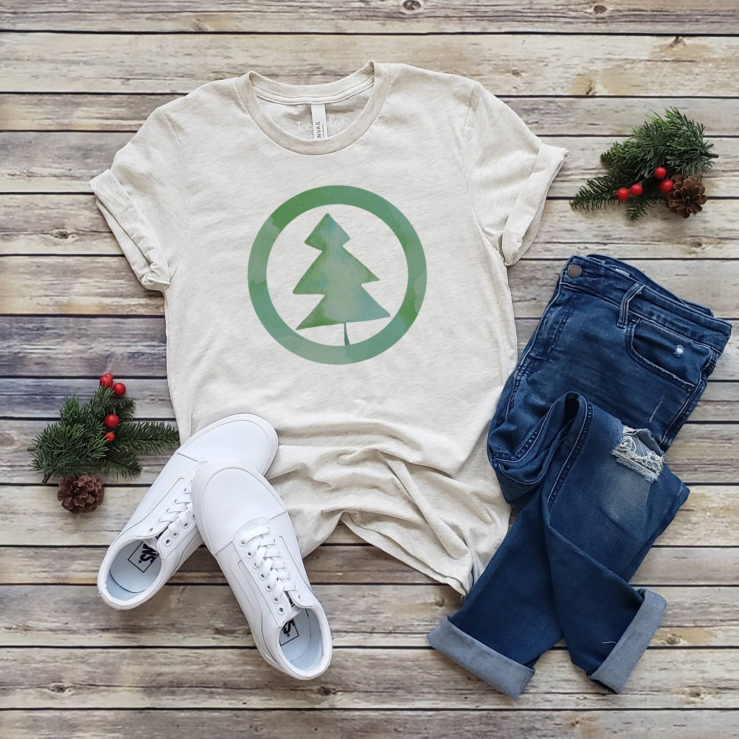 Minimal Christmas Tree Tee | Christmas | Sizes XS-2XL Unisex T-shirt, Sweatshirt, Hoodie, Long Sleeve Tee - T-Shirt, Sweatshirt, Hoodie