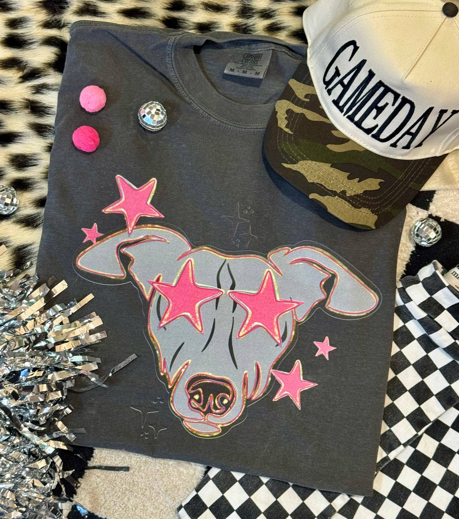 Greyhounds Pink Star Mascot Tee Unisex T-shirt, Sweatshirt, Hoodie, Long Sleeve Tee - T-Shirt, Sweatshirt, Hoodie