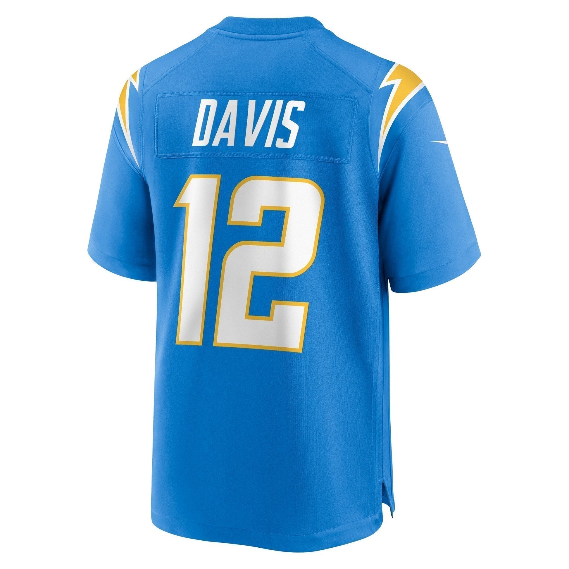 Derius Davis Los Angeles Chargers Team Game Jersey - Powder Blue football jersey product view 3