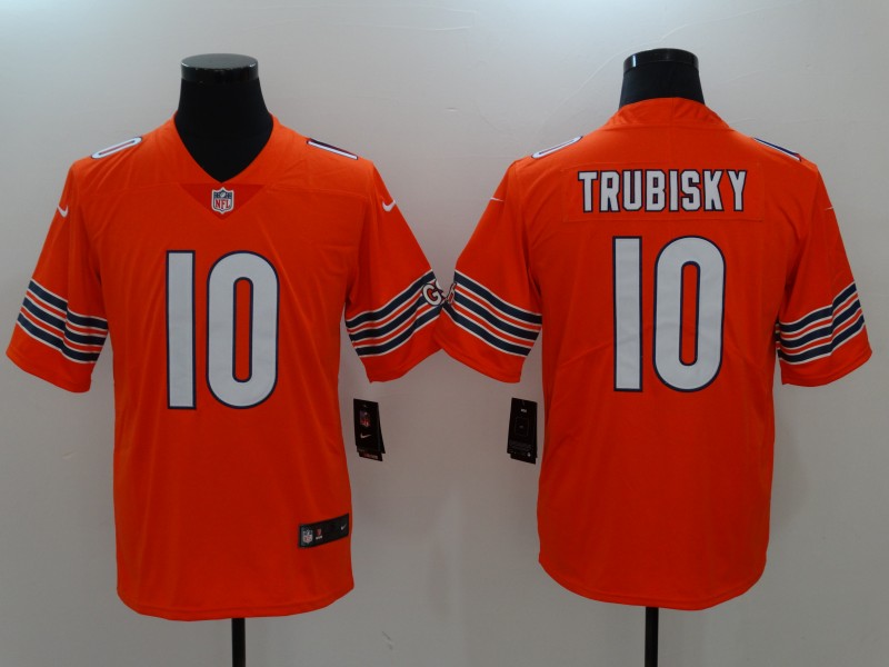 Men's Chicago Bears Mitch Trubisky #10 Orange Game Jersey1 football jersey product view 1