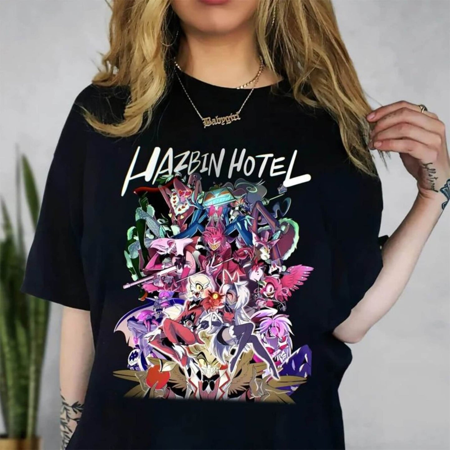 Alastor & Hazbin Crew Iconic Characters Tee - Helluva Boss Unisex T-shirt, Sweatshirt, Hoodie, Long Sleeve Tee - T-Shirt, Sweatshirt, Hoodie