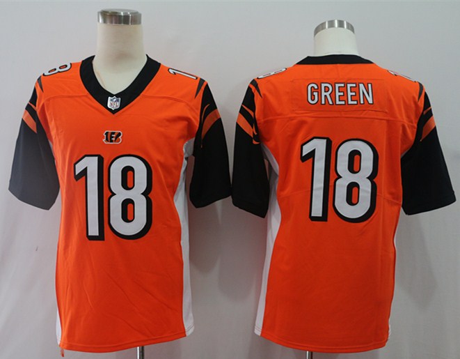 Men's Cincinnati Bengals A.J. Green Orange Game Jersey football jersey product view 1