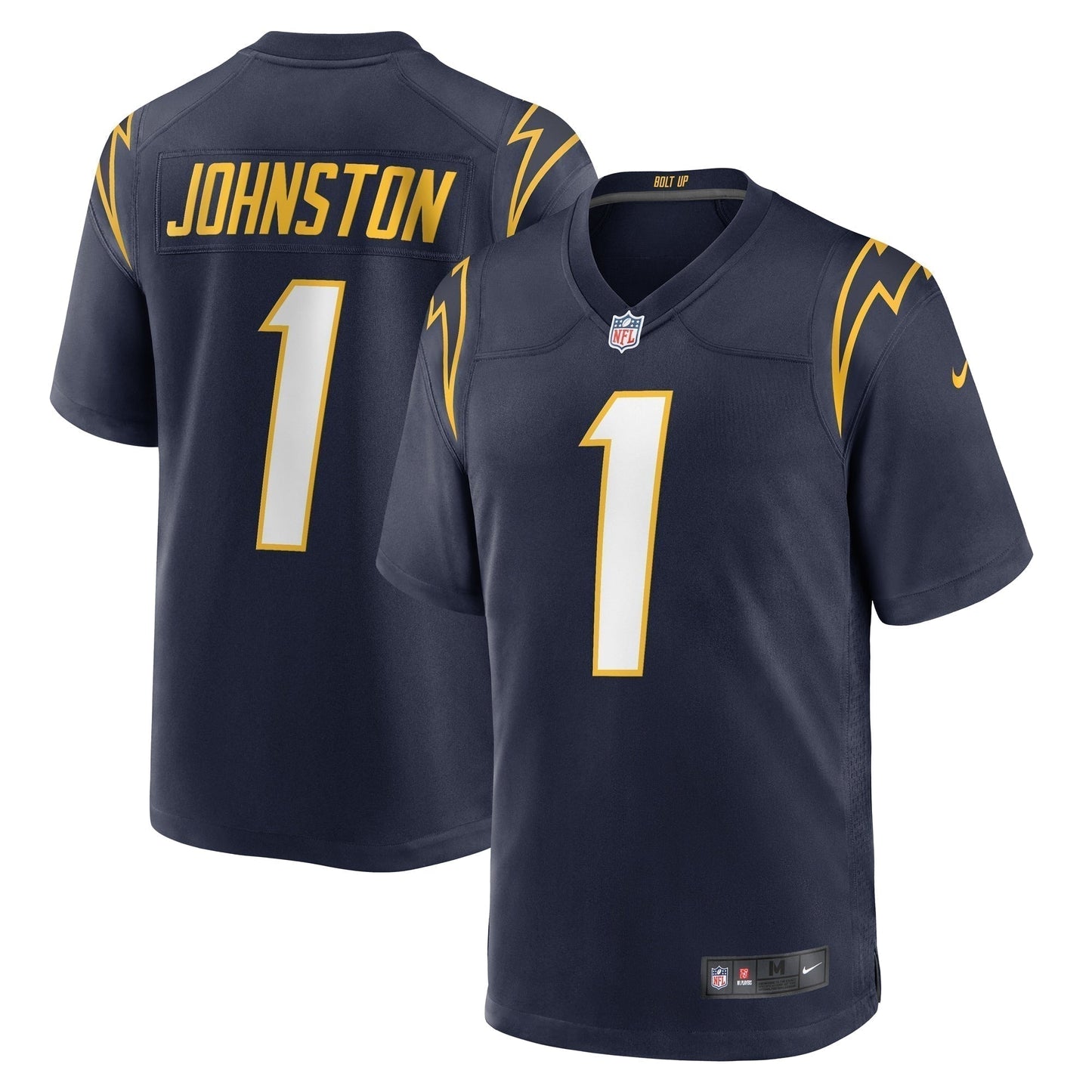 Quentin Johnston Los Angeles Chargers Alternate Game Jersey - Navy football jersey product view 1