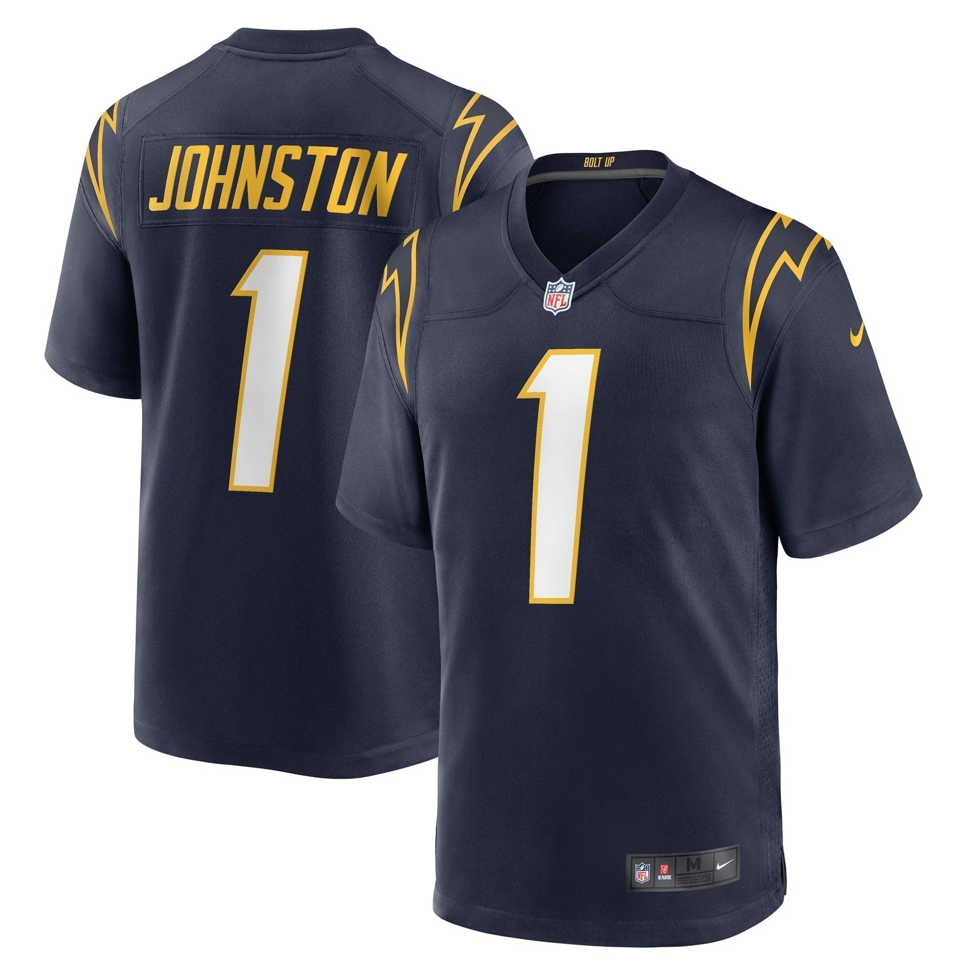 Quentin Johnston Los Angeles Chargers Alternate Game Jersey - Navy football jersey product view 1