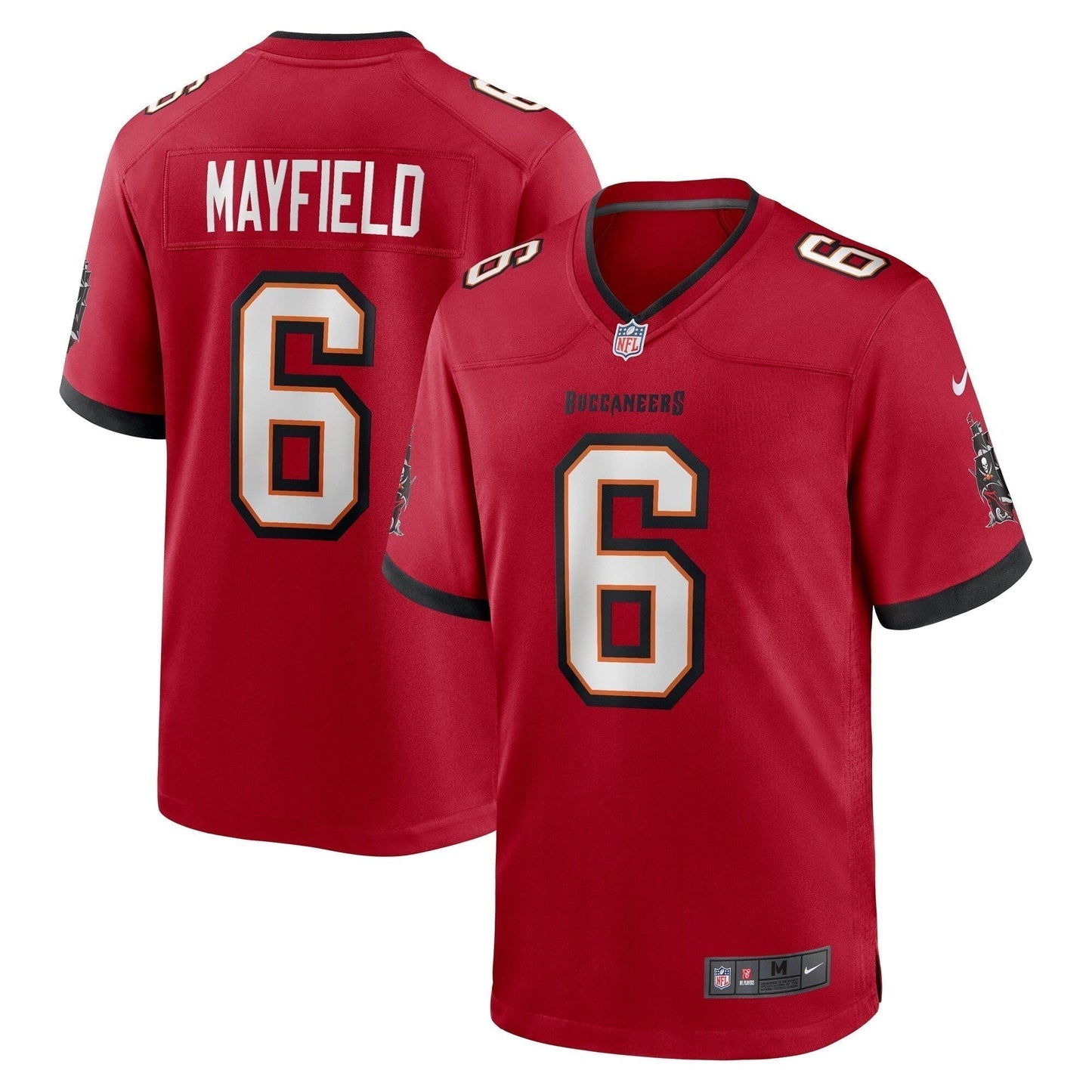 Baker Mayfield Tampa Bay Buccaneers Team Game Jersey - Red football jersey product view 1