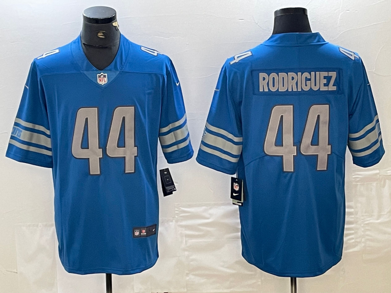 Men's Detroit Lions Malcolm Rodriguez Blue Game Player Jersey football jersey product view 1