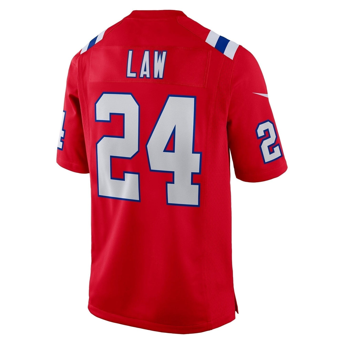 Ty Law New England Patriots Retired Alternate Game Jersey - Red football jersey product view 3