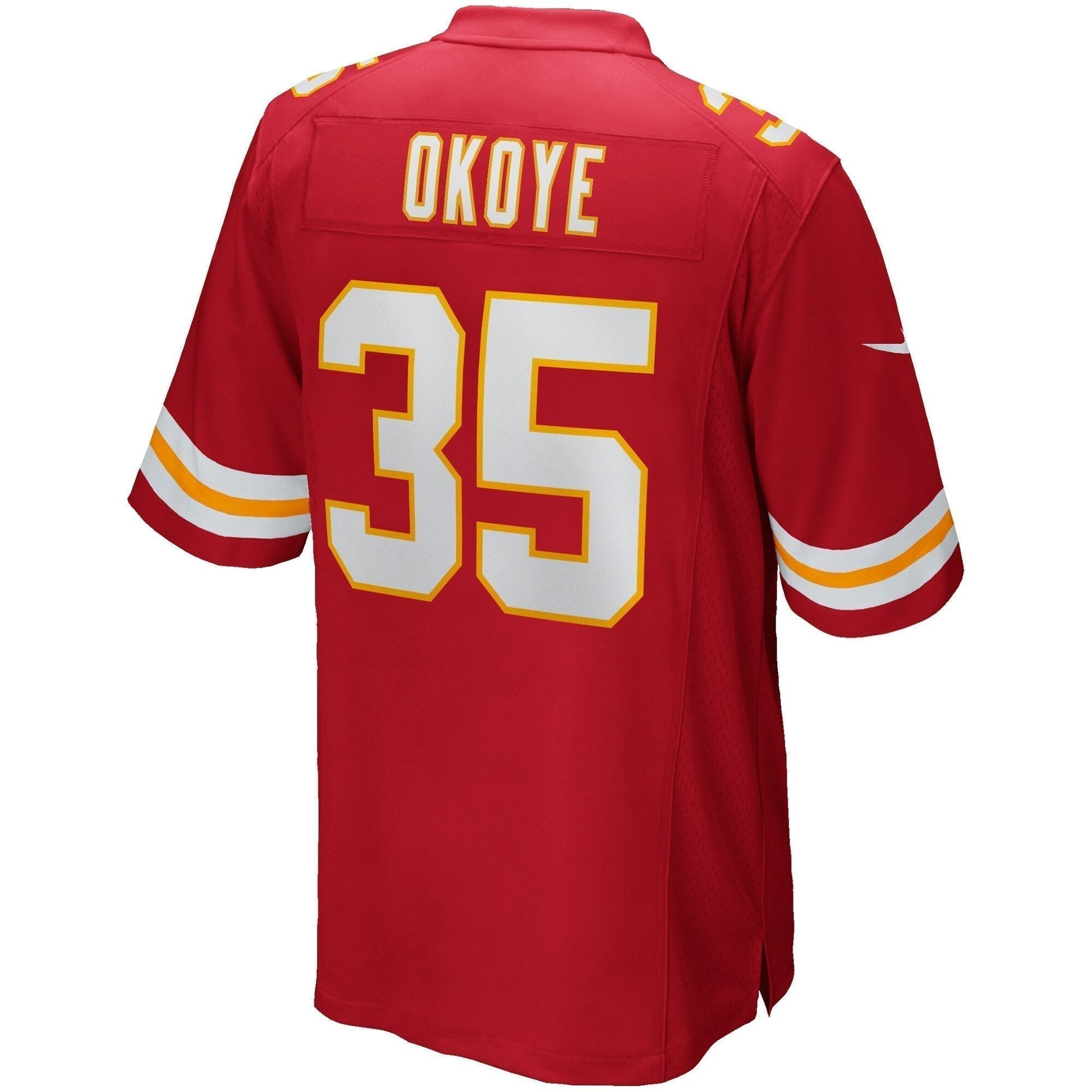 Christian Okoye Kansas City Chiefs Game Retired Jersey - Red football jersey product view 3